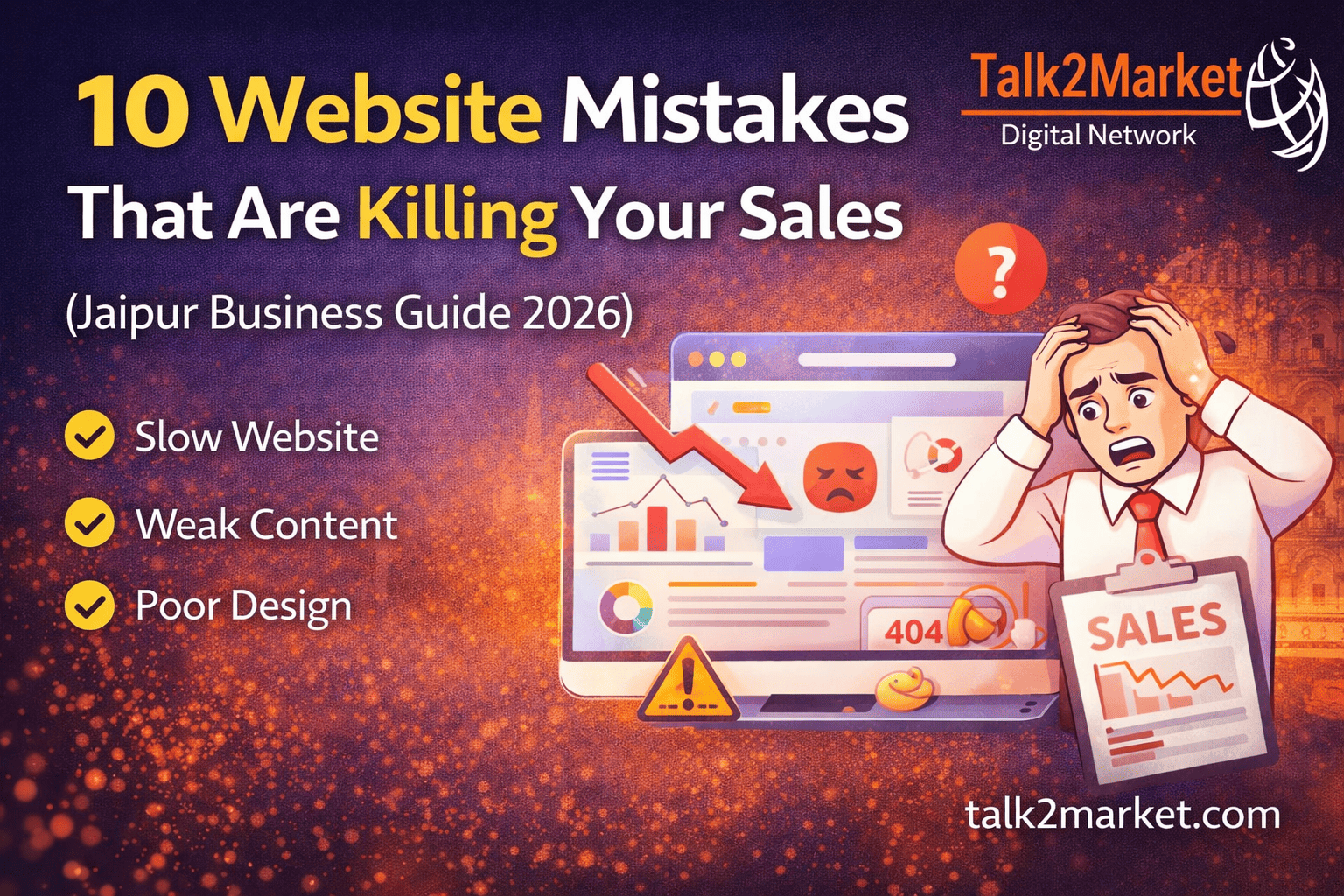 10 Website Mistakes That Are Killing Your Sales (Jaipur Business Guide 2026)